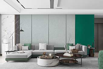 张家口轻奢风格-客厅