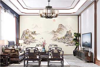 张家口森佰汇航空纤维墙咔（巴山蜀水）