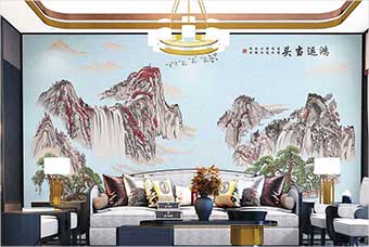 张家口森佰汇航空纤维墙咔（鸿运当头）